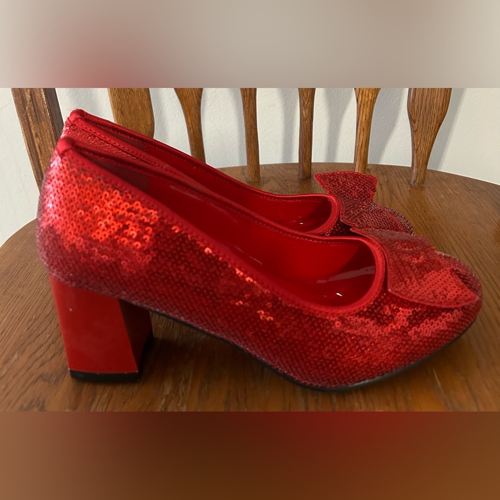 Red Sequin Heels